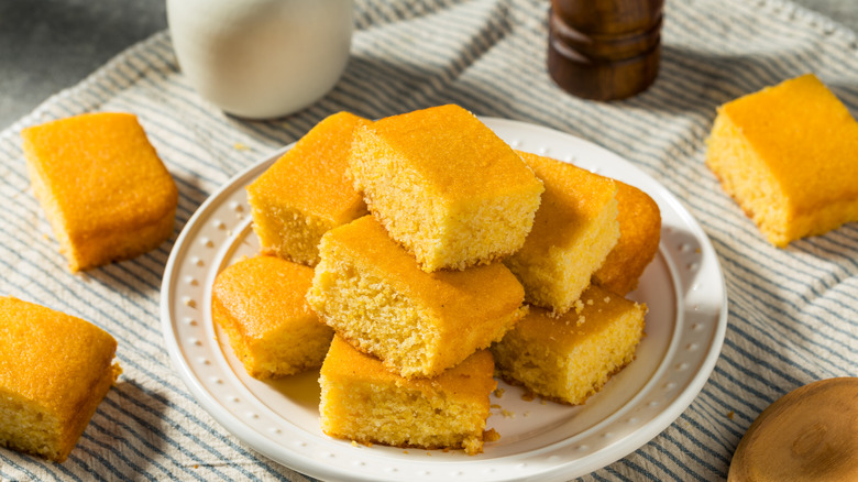 cornbread on plate