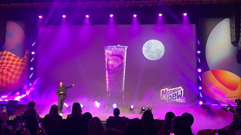 Taco Bell's CMO announcing the Baja Blast Midnight flavor.