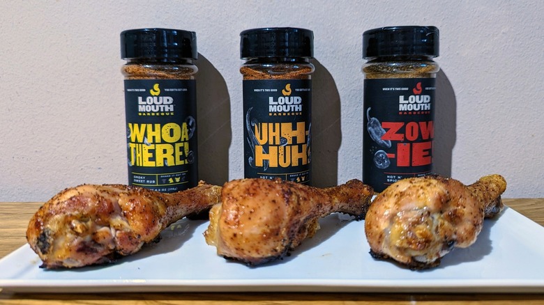 Ace Hardware Loudmouth rubs on chicken legs