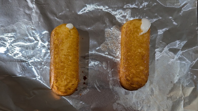 air fried twinkies on foil