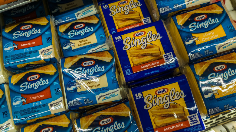 Kraft Singles on display at supermarket