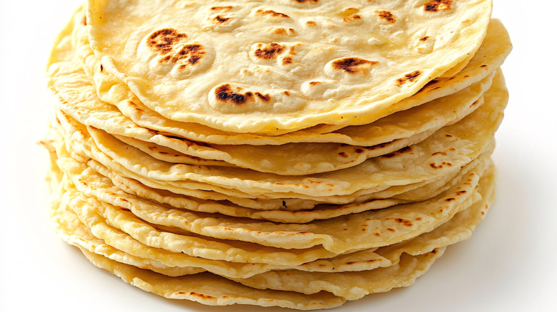 Stack of tortilla wraps