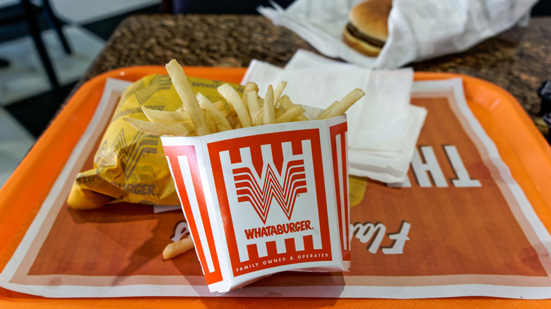 Whataburger meal on tray