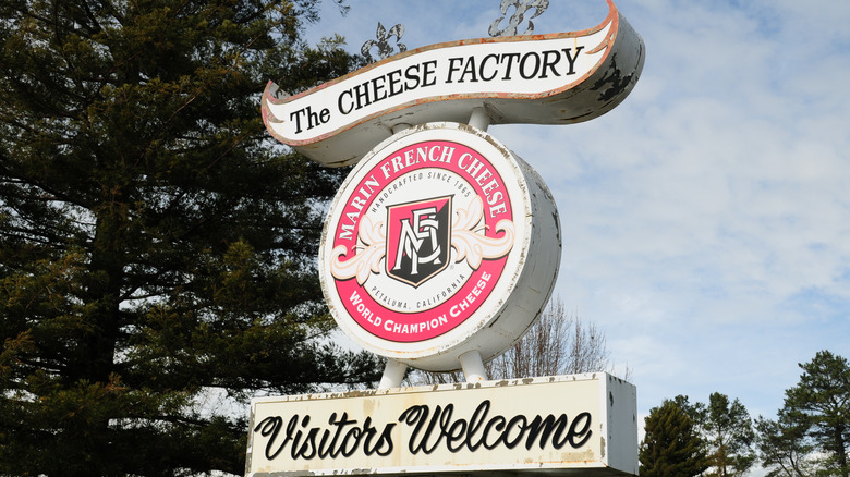 The Marin French Cheese sign outside the shop