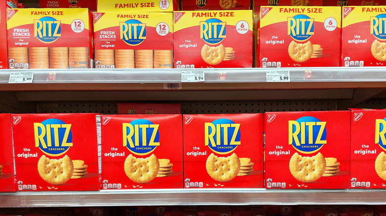 Ritz crackers in a supermarket.