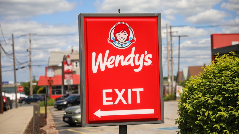 Wendy's drive-thru signage