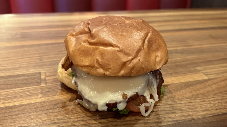 The Deep Fried Turkey Gobbler on a wooden table