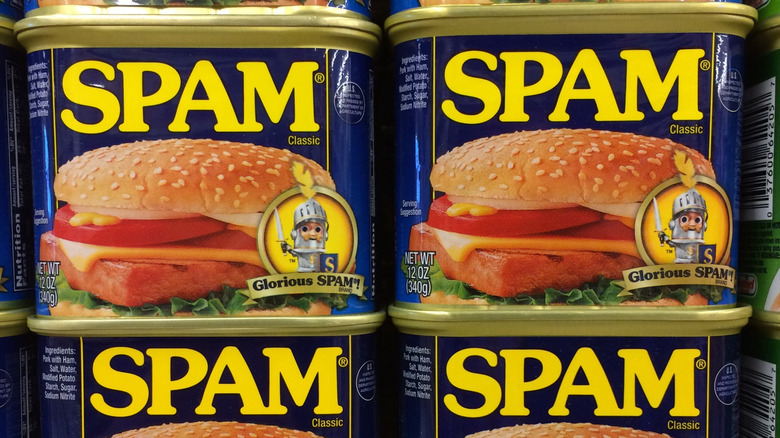 spam cans stacked on top of each other