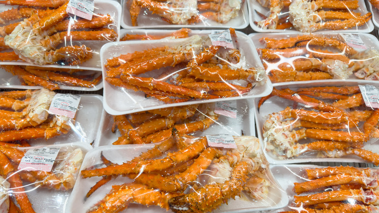 Multiple packages of king crab