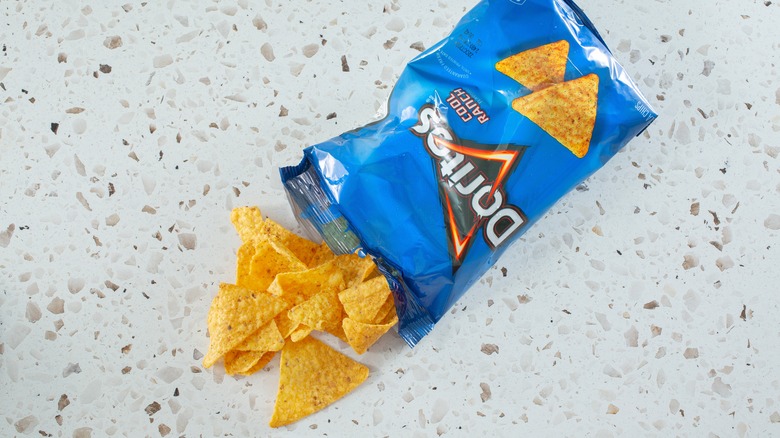 Bag of open Doritos