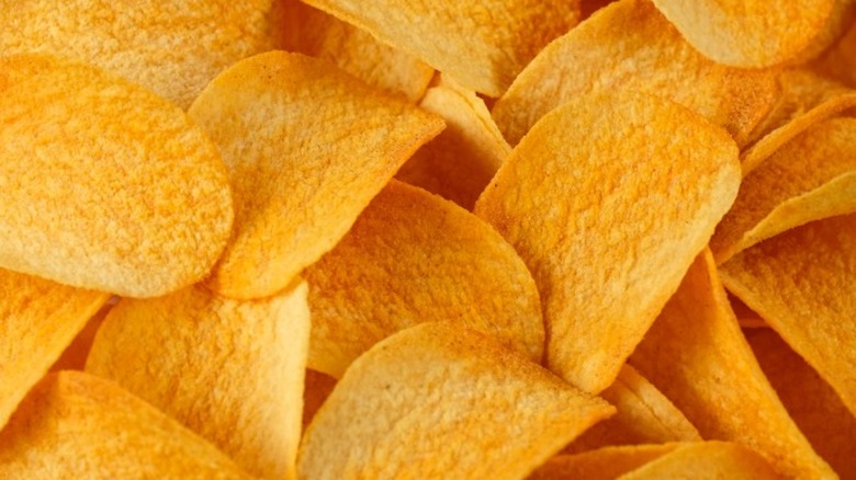 Close up Pringles potato chips