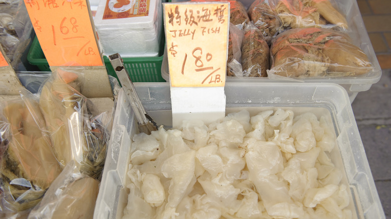 fresh jellyfish for sale in market