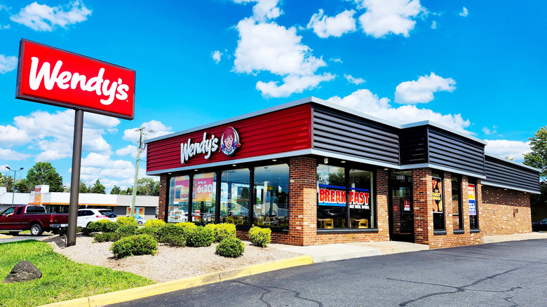 exterior of a Wendy's fast food restaurant