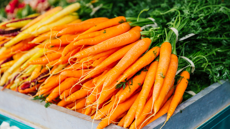 Carrots at the supermarket