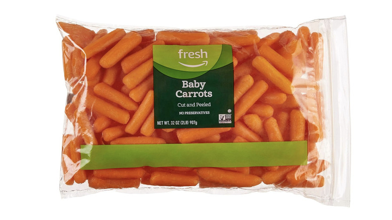 Baby carrots in a bg