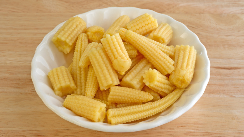 bowl of baby corn