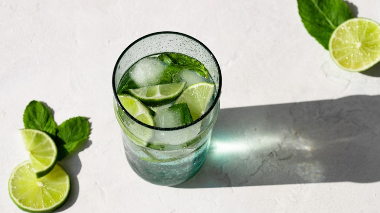 a virgin cocktail with lime