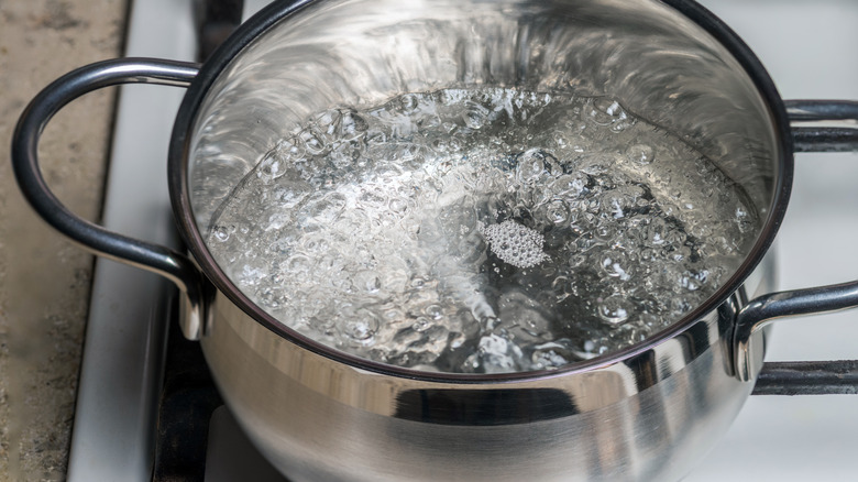 pot of boiling water