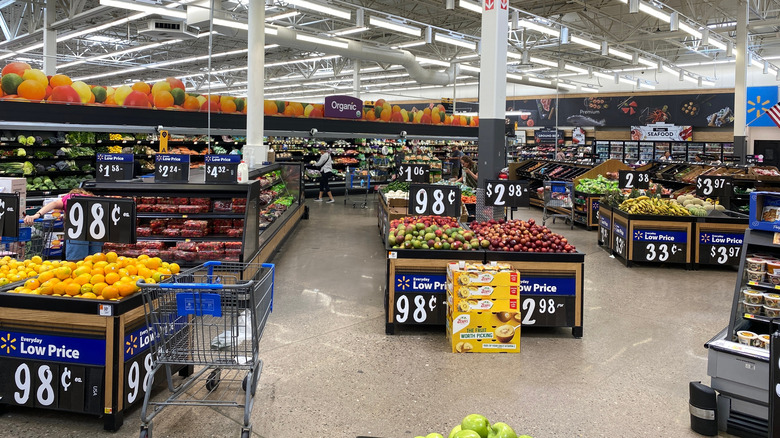 The produce section of a Walmart superstore