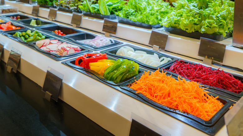 A stock photo of a restaurant salad bar.