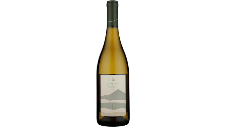 Bottle of Peaks & Tides chardonnay