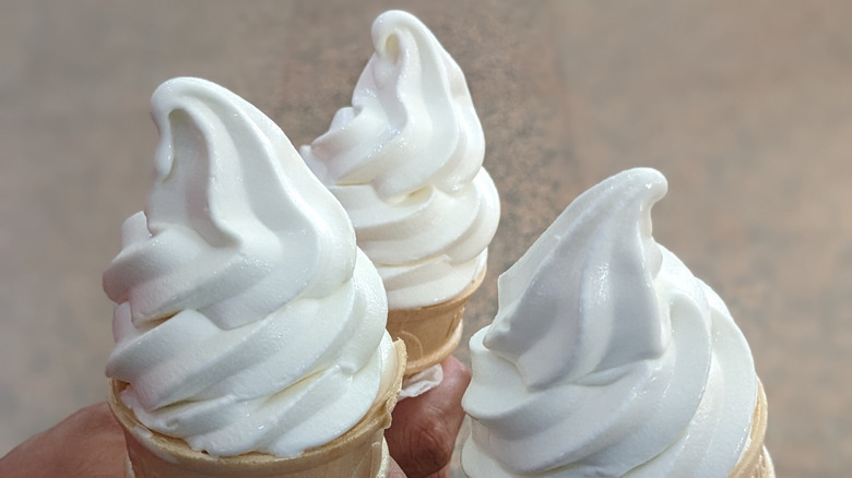 Handheld McDonald's ice cream cones