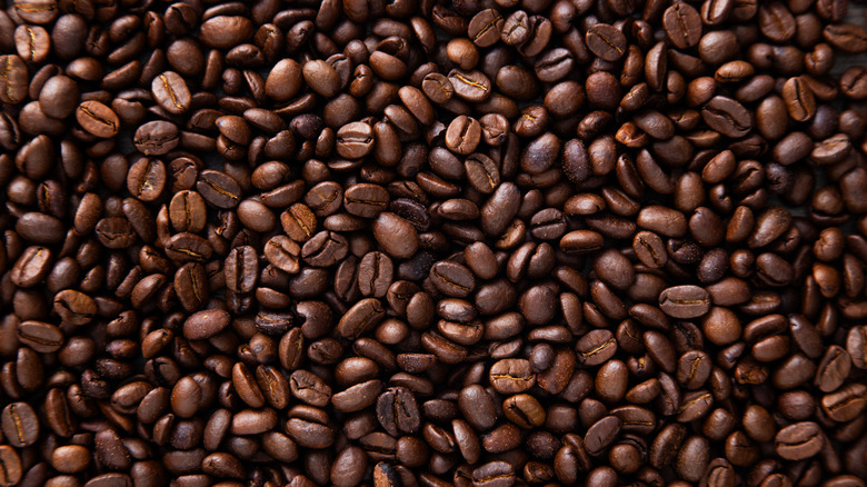 Pile of coffee beans