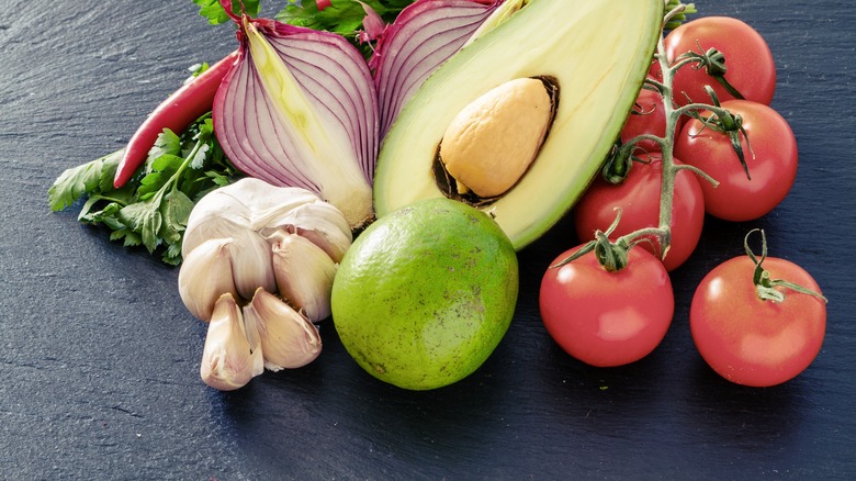 the ingredients for guacamole