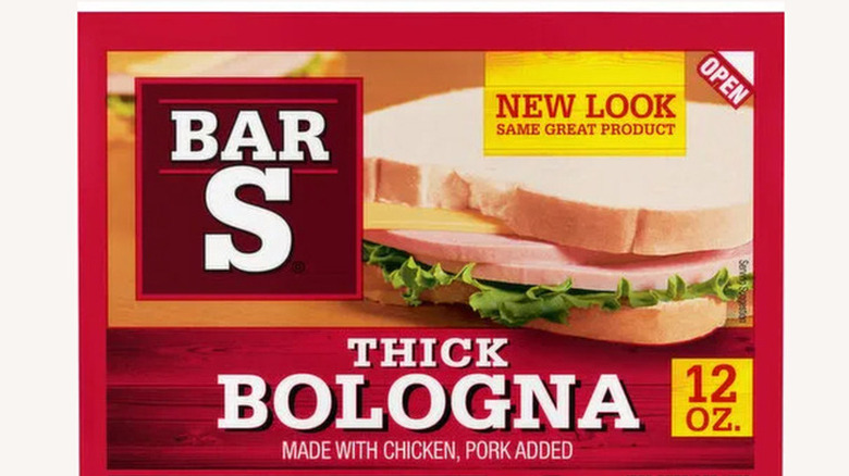 Packaging label for Bar-S Thick Bologna