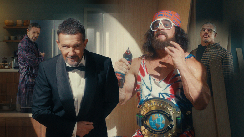 Antonio Banderas and Macho Man with their alter egos