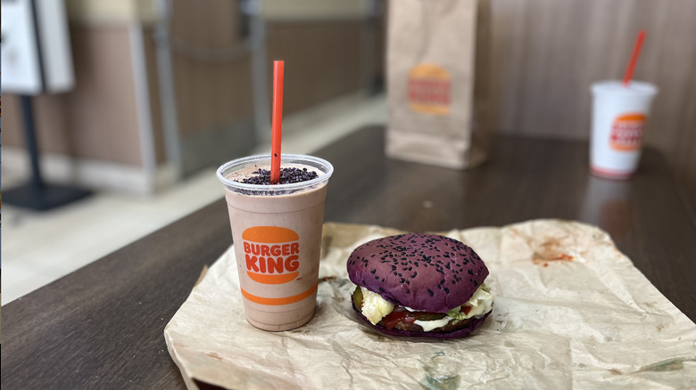 Burger King burger and shake