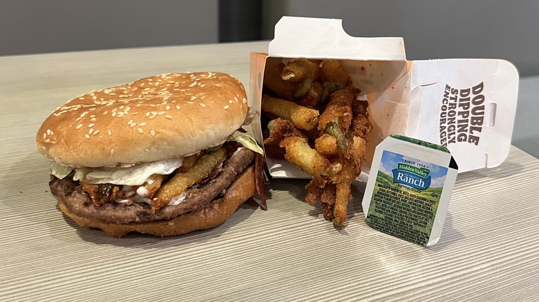 Close-up of Burger King's Pickle Fries within box