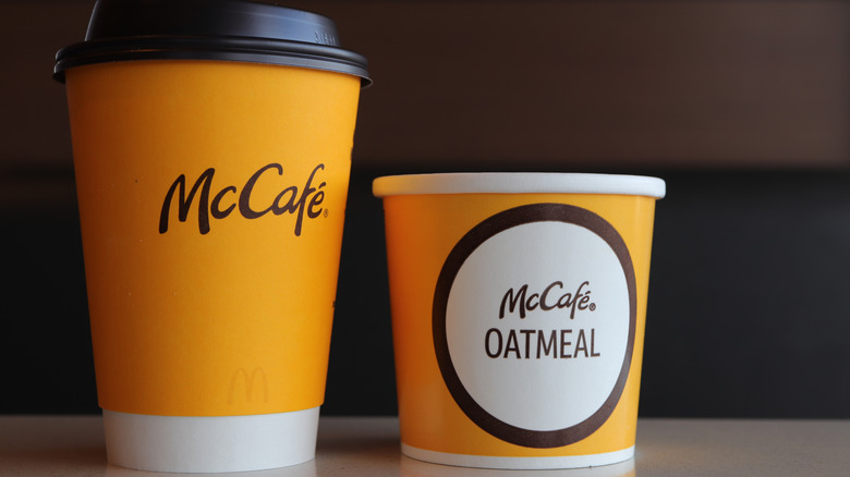 McDonald's coffee and oatmeal