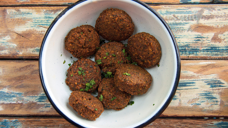 Bowl of falafel balls