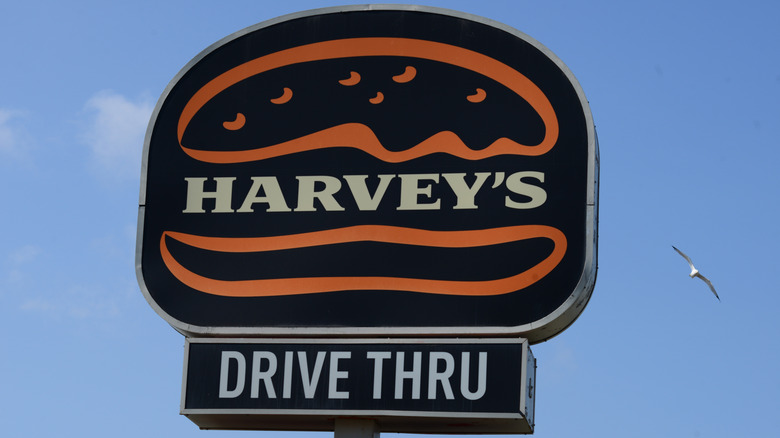 Harvey's freestanding outdoor sign in Canada