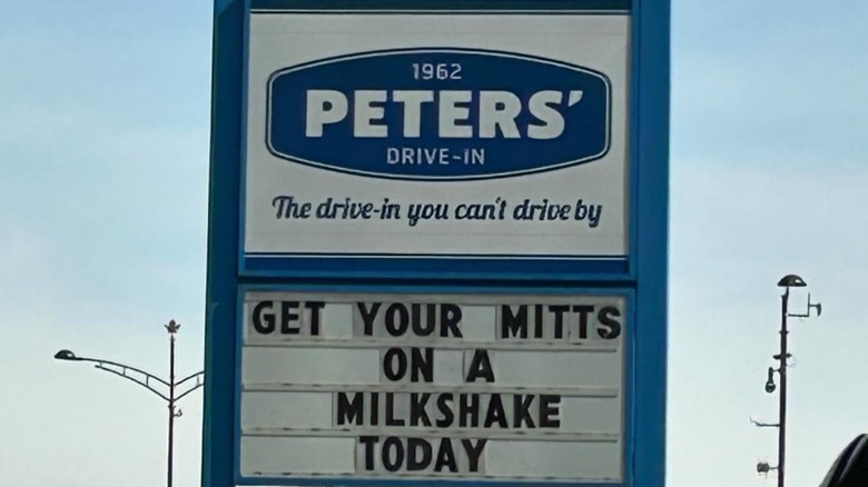 Peters' Drive-In sign