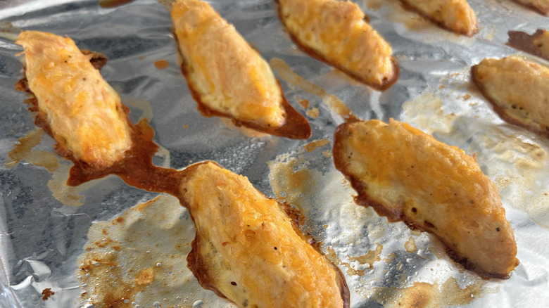 homemade chicken fries on baking tray