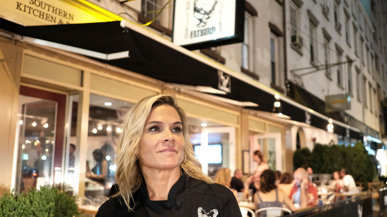 Cat Cora outside Fatbird restaurant