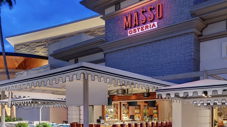 Masso Osteria patio seating area