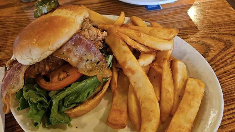 Cracker Barrel Homestyle Chicken BLT with fries