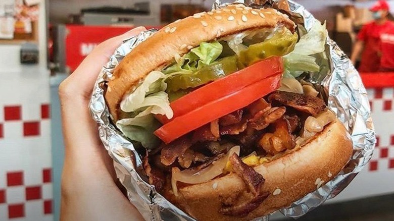 Handheld Five Guys BLT