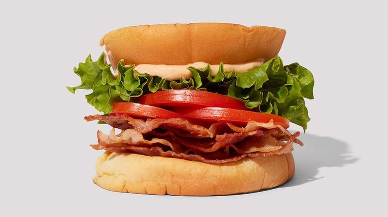 Shake Shack BLT on white surface