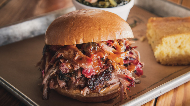 4 Rivers Smokehouse pulled pork sandwich