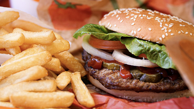 Burger King Whopper and fries