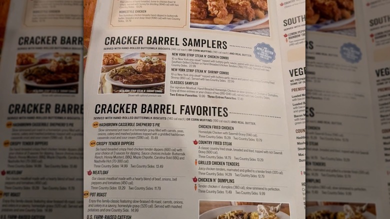 Cracker Barrel menu