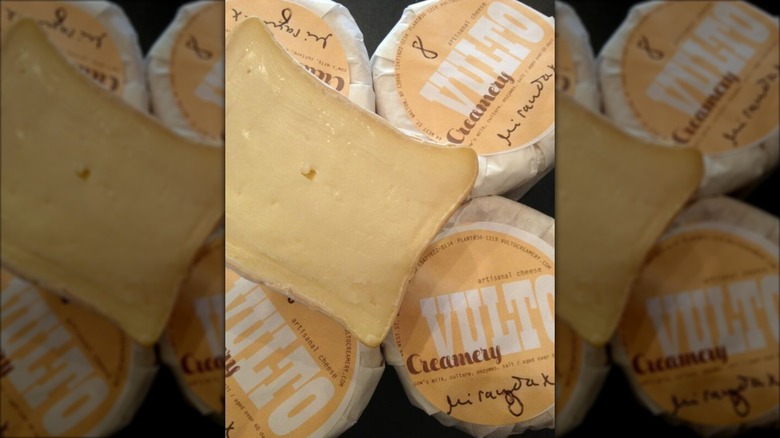 Piles of Miranda cheese from Vulto Creamery.