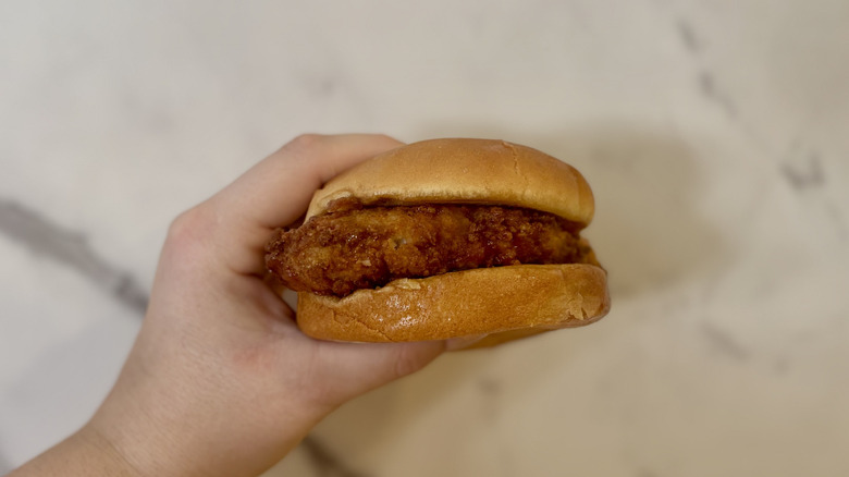 Handheld Honey BBQ Chicken Sandwich