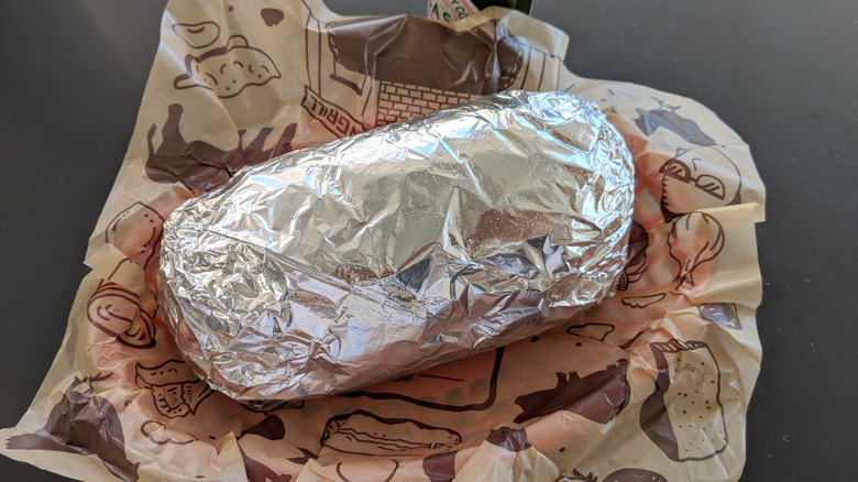 burrito wrapped in foil