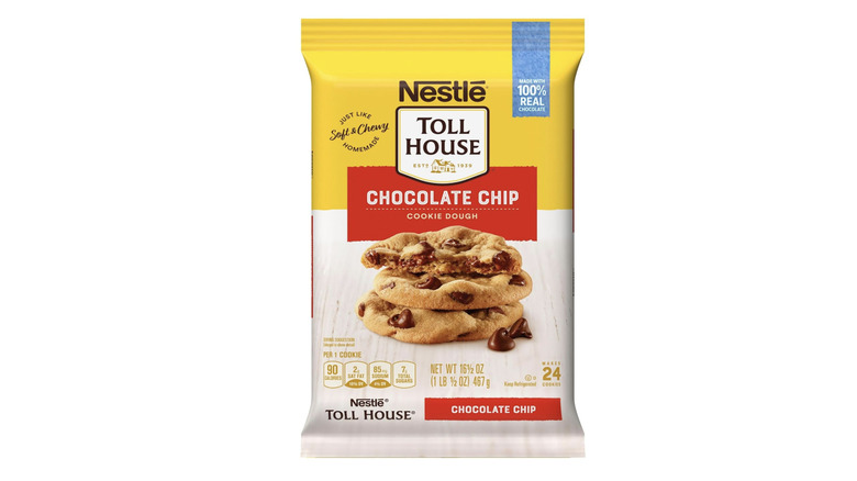 Package of Nestlé's Toll House Chocolate Chip Cookie Dough