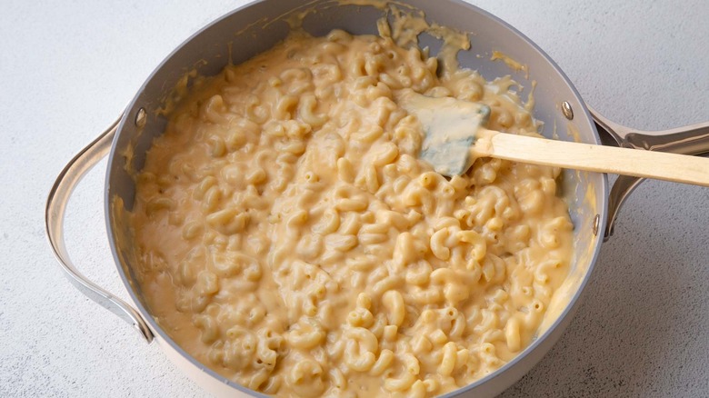 Mac and cheese in pan